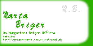 marta briger business card